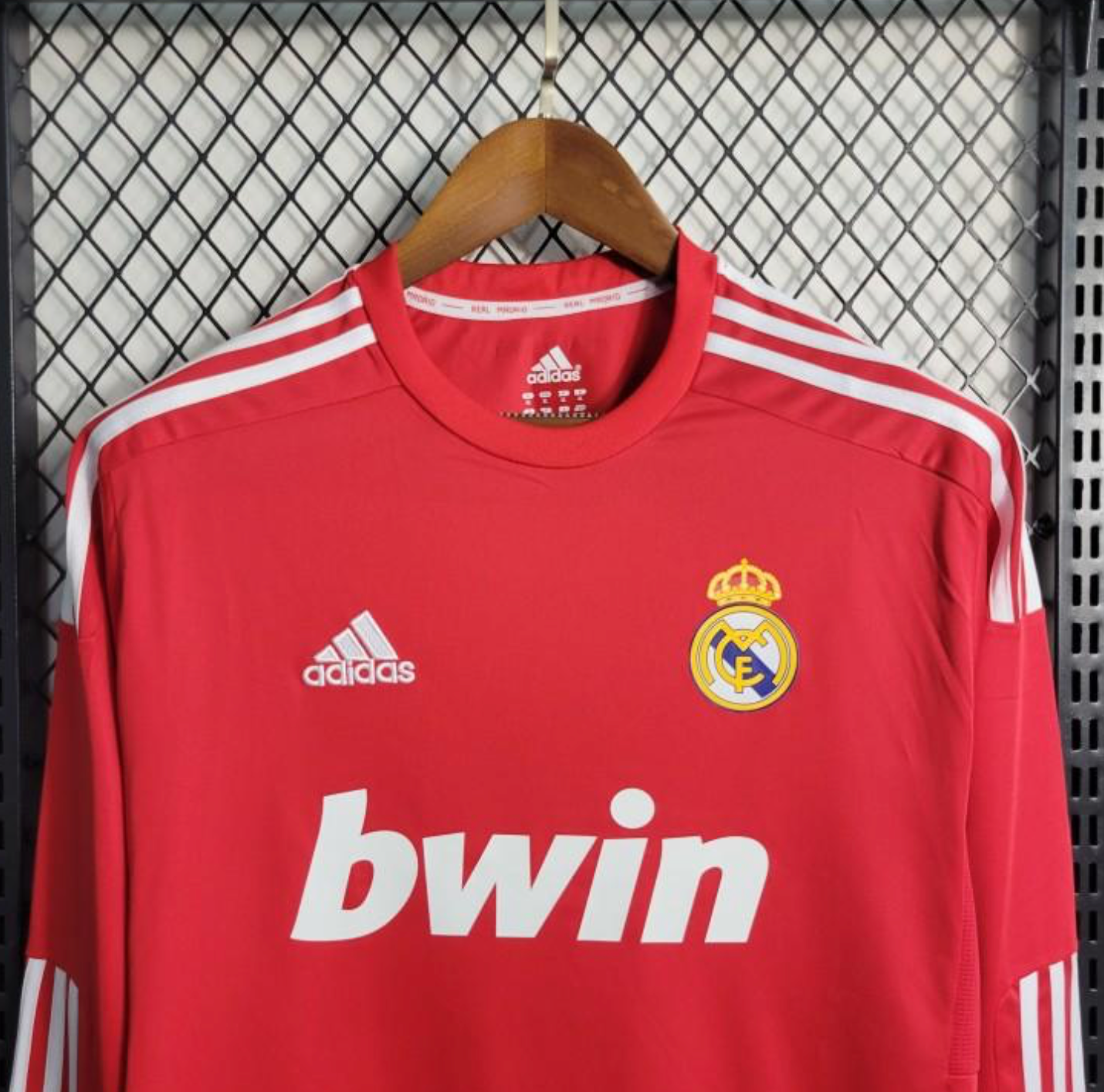 Retro 11/12 Real Madrid Away Red Long Sleeve Jersey