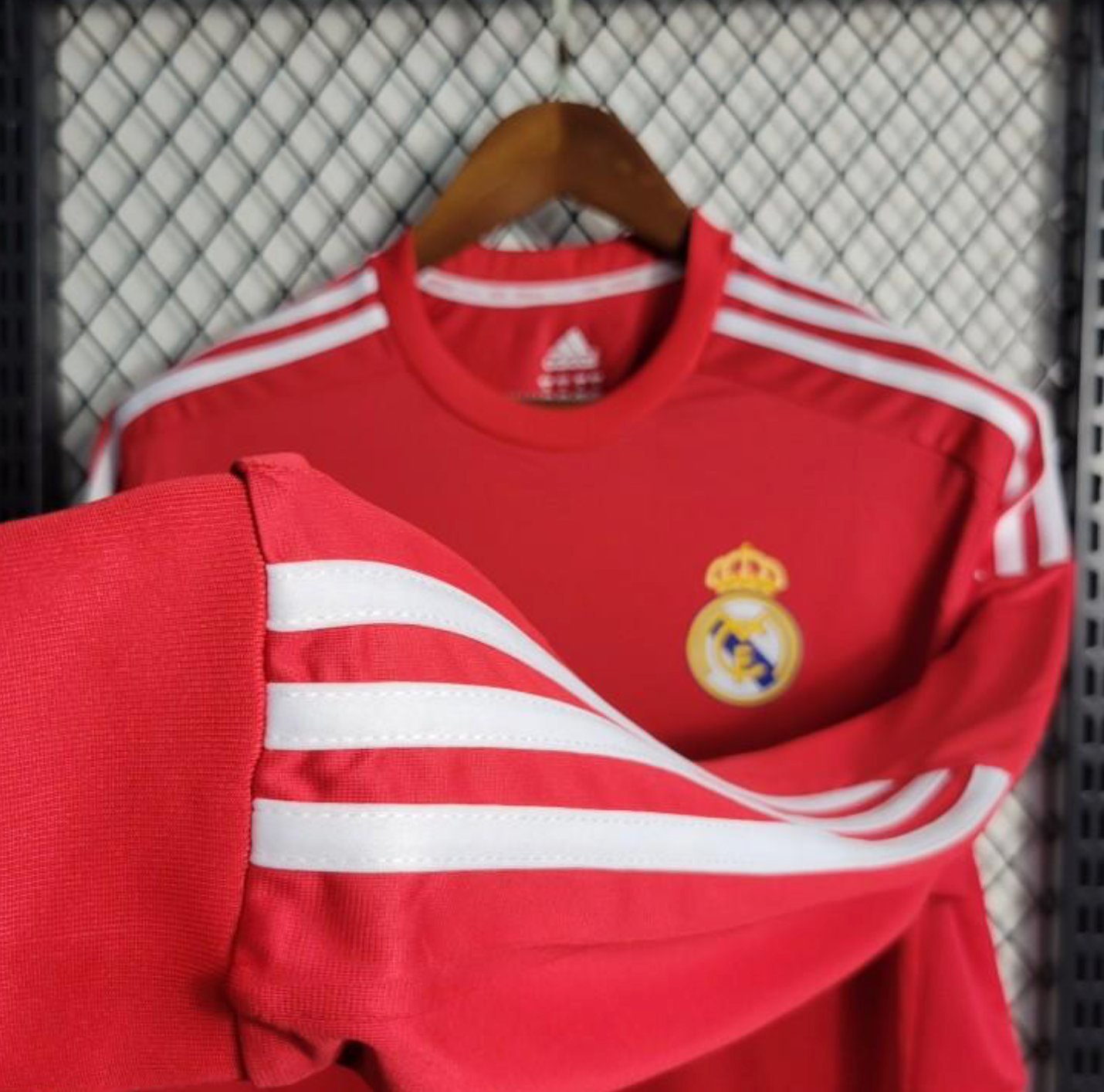 Retro 11/12 Real Madrid Away Red Long Sleeve Jersey