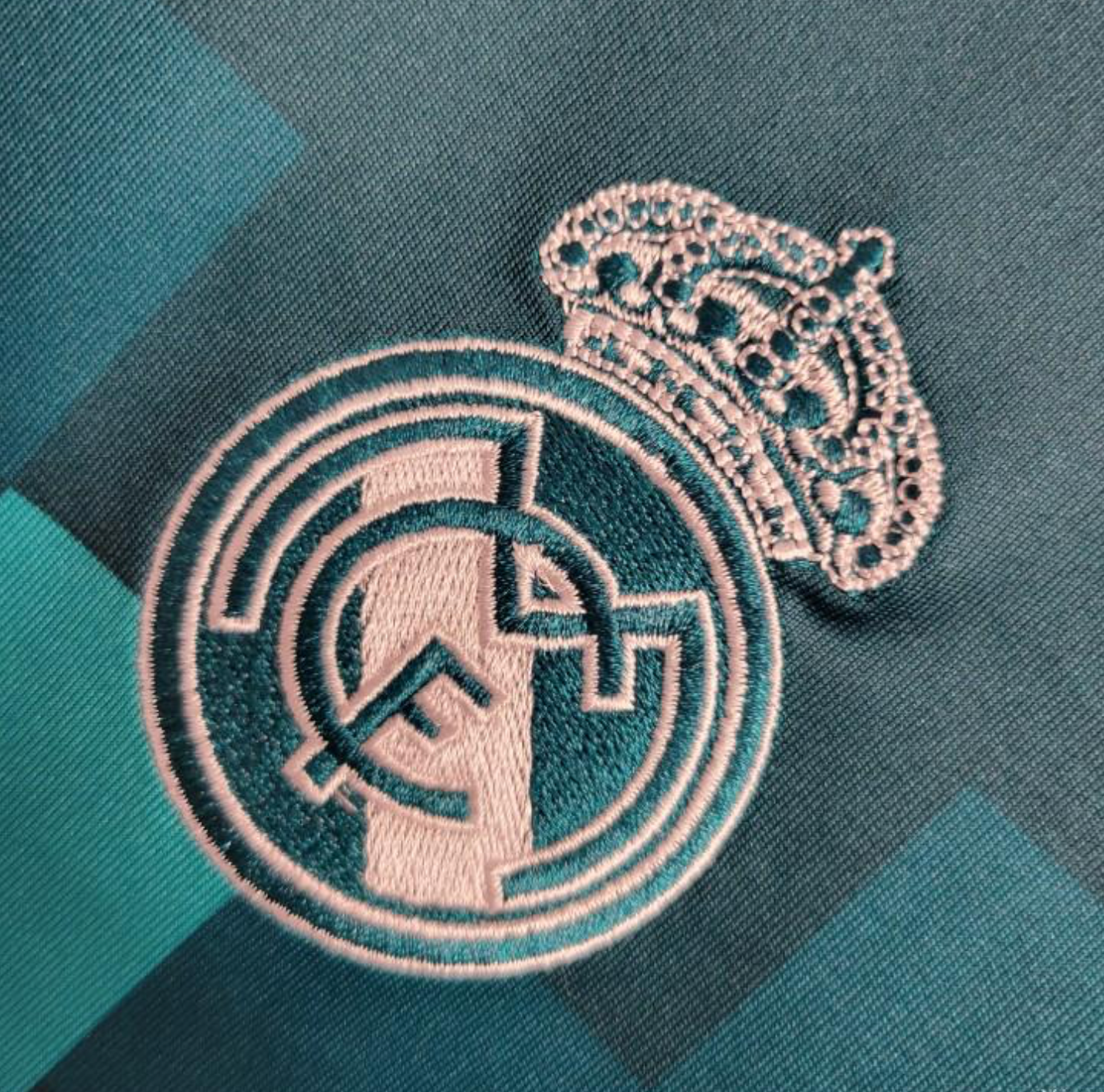 Retro Long Sleeve 17/18 Real Madrid Third Blue Jersey