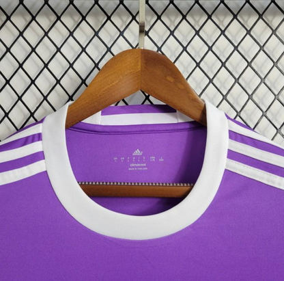 Retro 17/18Real Madrid  Away Purple Long Sleeve Jersey