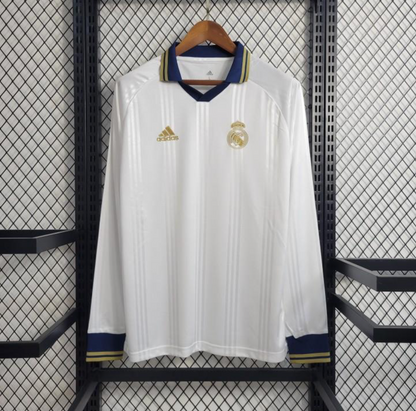 Retro 2019/20 Real Madrid Training White Long Sleeve Jersey