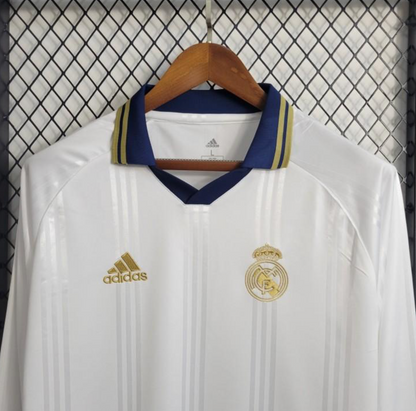 Retro 2019/20 Real Madrid Training White Long Sleeve Jersey