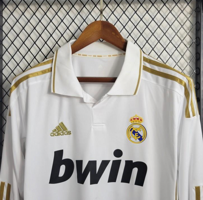 Retro 11/12 Real Madrid Long Sleeve Home Jersey