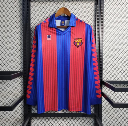 Retro 91/92 Barcelona Home Long Sleeve Jersey