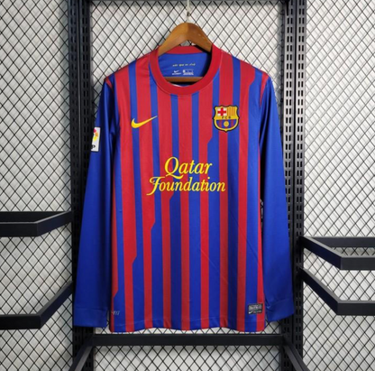 Retro 11/12 Barcelona Home Long Sleeve Jersey