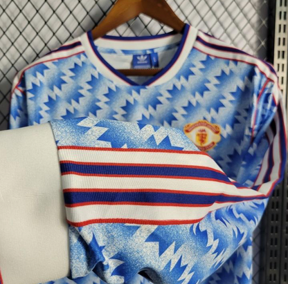 Retro 90/92 Manchester United Away Long Sleeve Jersey