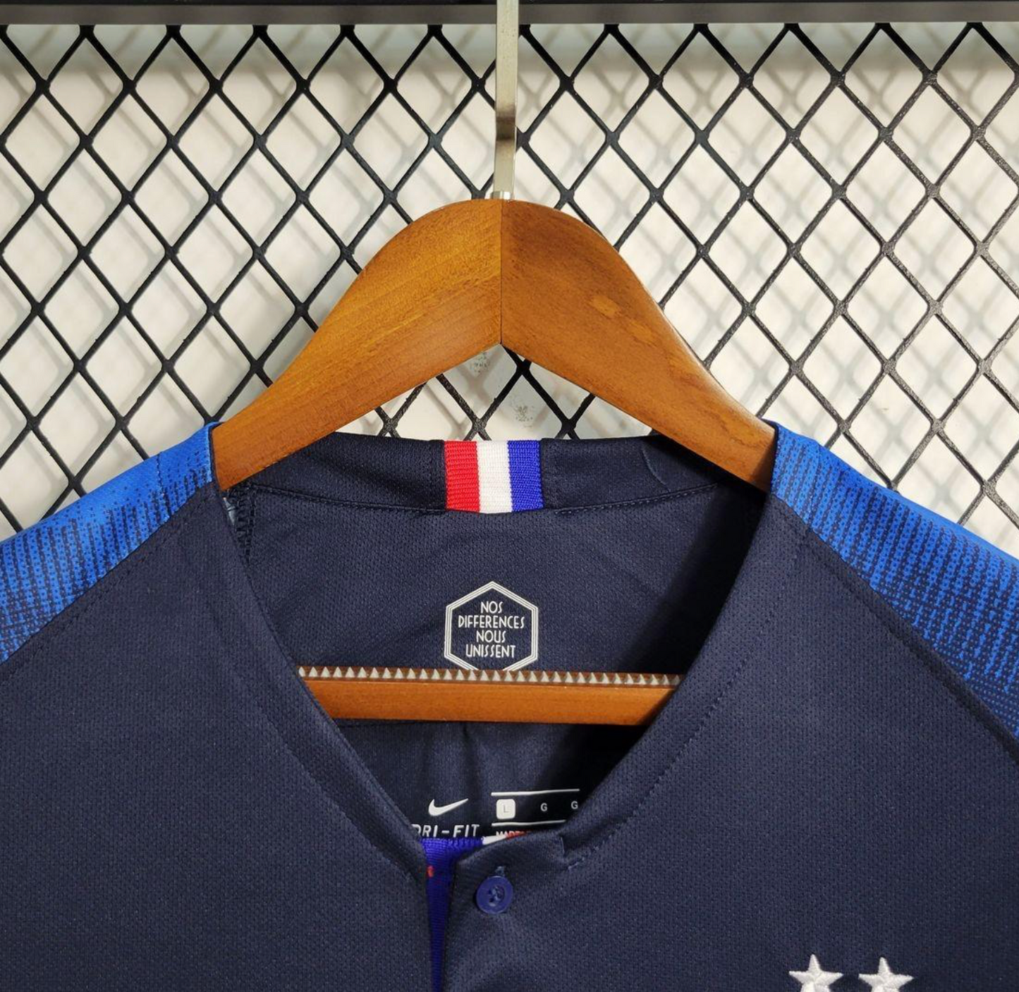 Retro 2018 France Home Long Sleeve Jersey