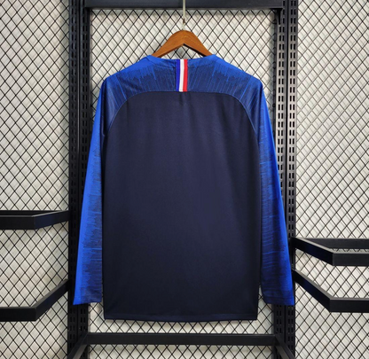 Retro 2018 France Home Long Sleeve Jersey