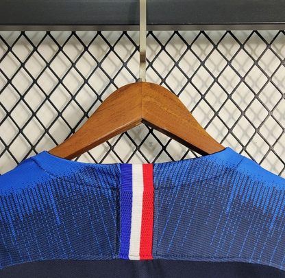 Retro 2018 France Home Long Sleeve Jersey