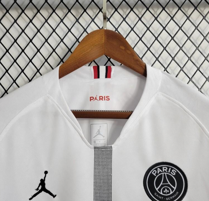 Retro 18/19 PSG White Champions League Long Sleeve Jersey