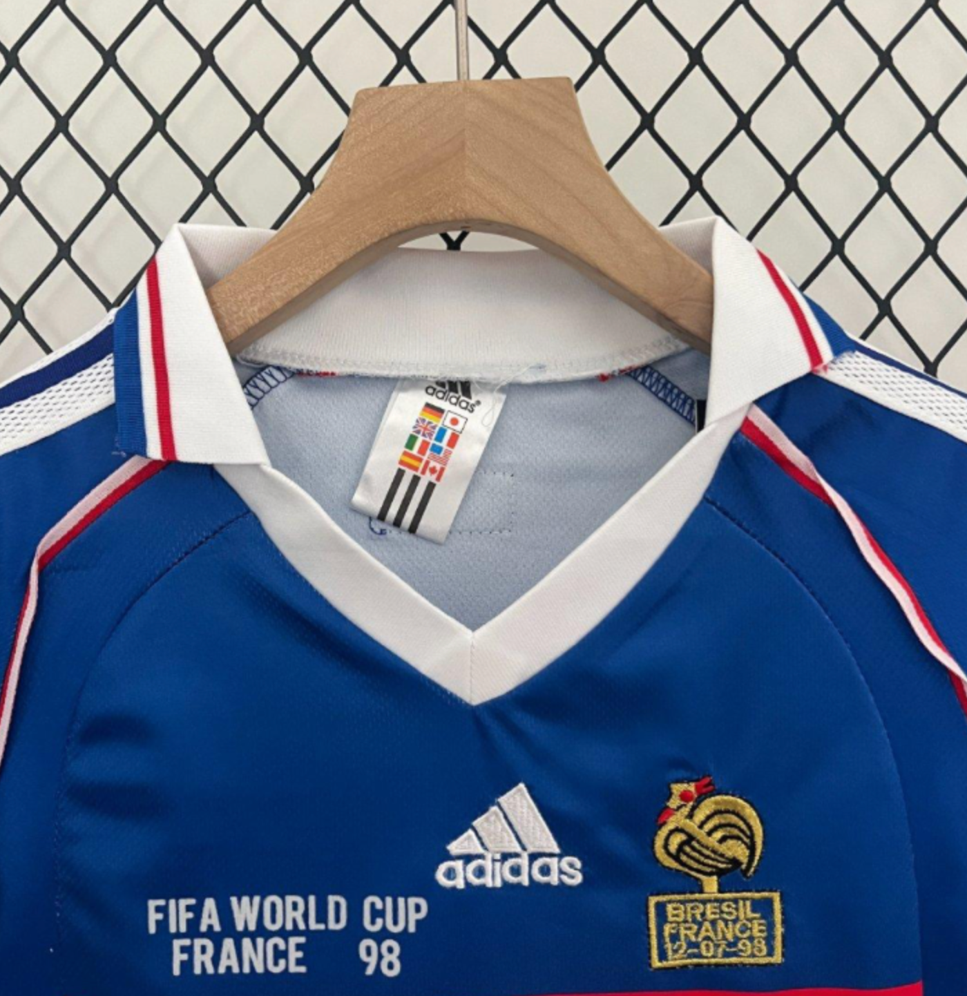 Retro 1998 Kids France Home Jersey