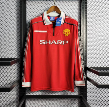 Retro 98/99 Manchester United Home Long Sleeve Jersey