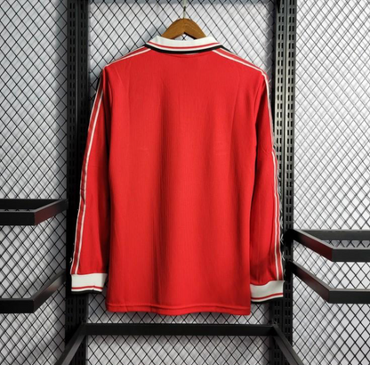 Retro 98/99 Manchester United Home Long Sleeve Jersey