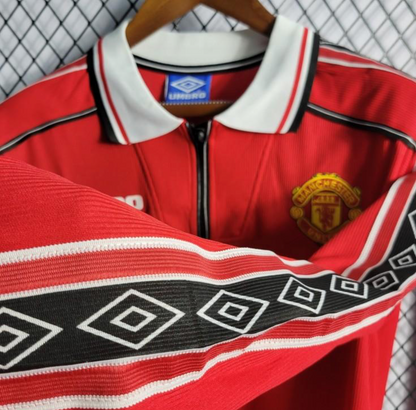 Retro 98/99 Manchester United Home Long Sleeve Jersey