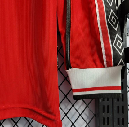 Retro 98/99 Manchester United Home Long Sleeve Jersey