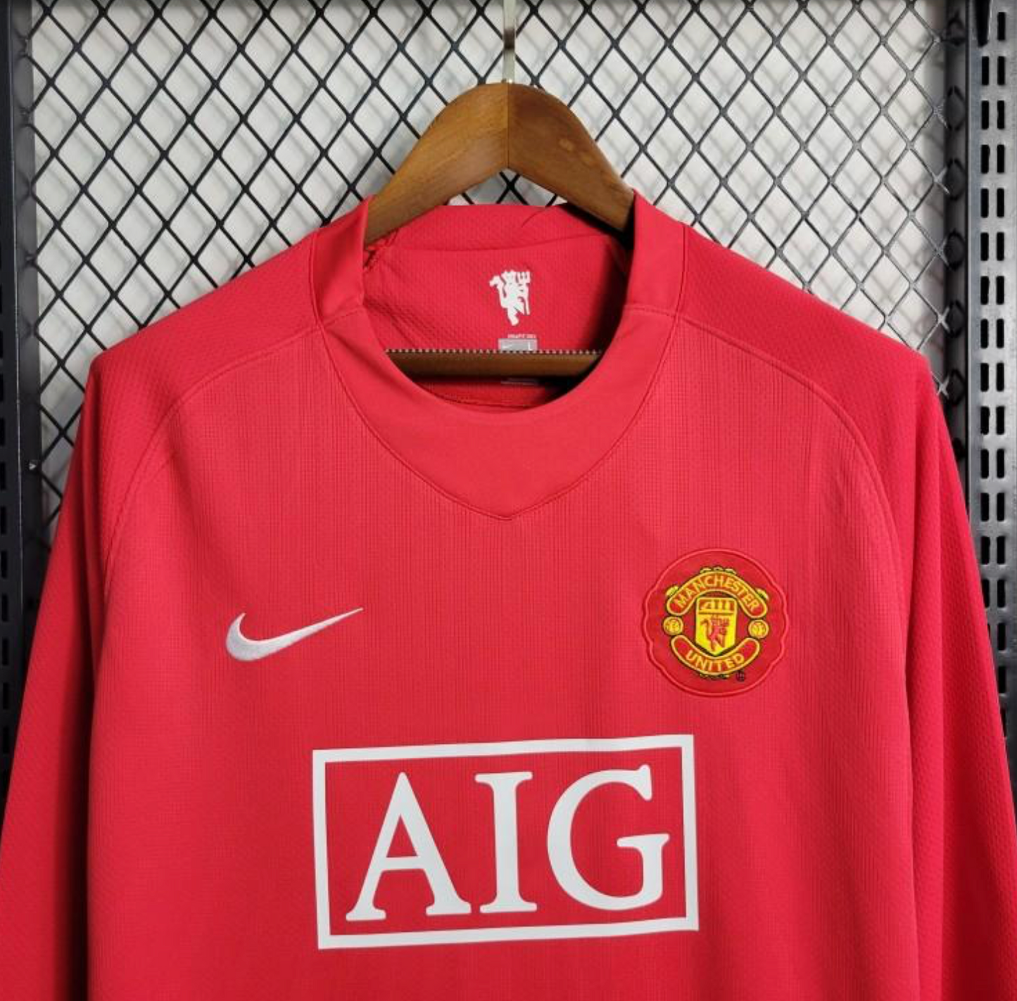 Retro 07-08 Manchester United Home Premier League Long Sleeve Jersey