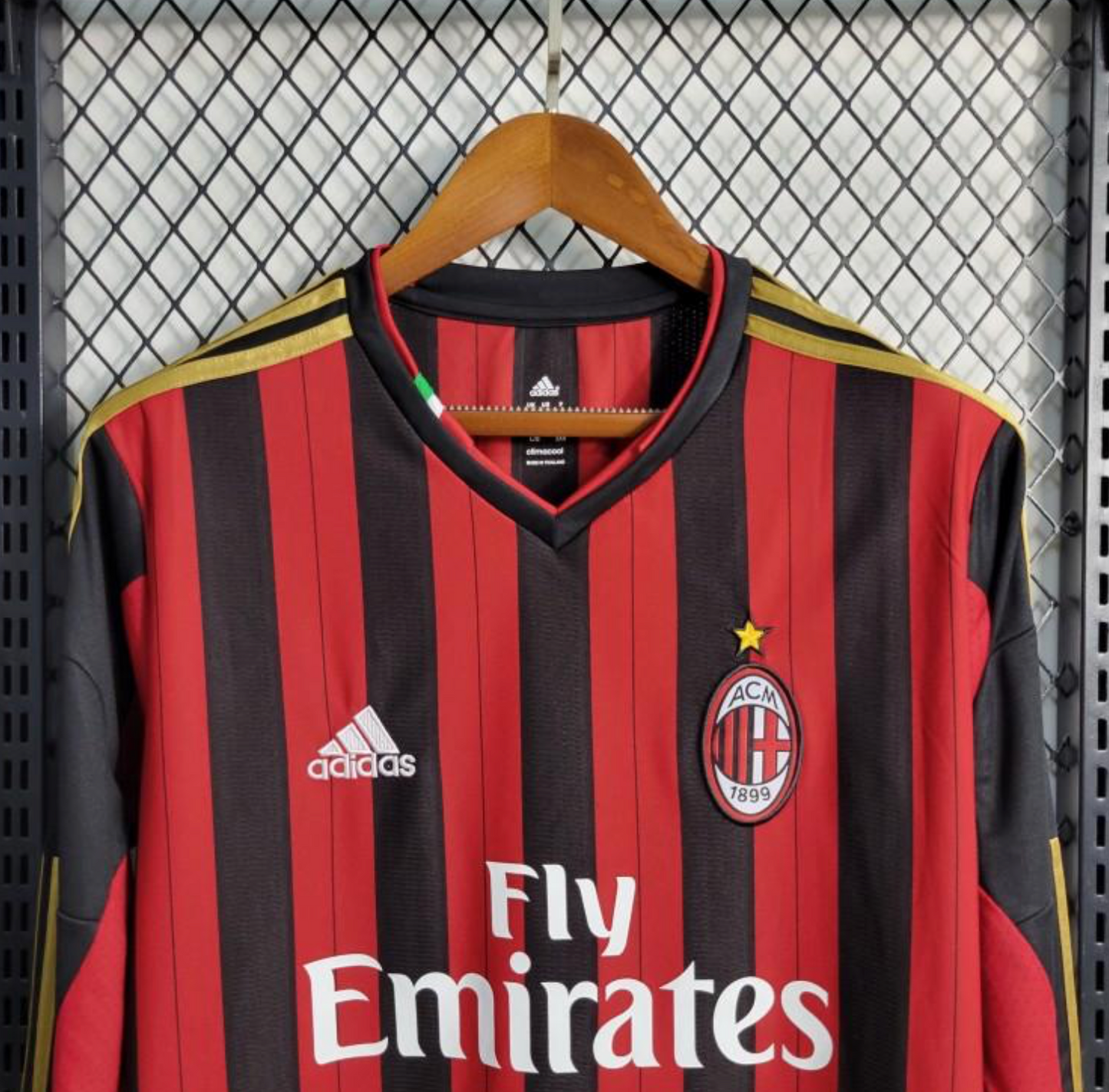 Retro 2013/14 AC Milan Home Long Sleeve Jersey