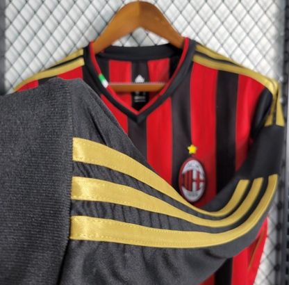 Retro 2013/14 AC Milan Home Long Sleeve Jersey