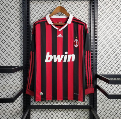 Retro 2009/10 AC Milan Home Long Sleeve Jersey