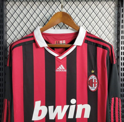 Retro 2009/10 AC Milan Home Long Sleeve Jersey