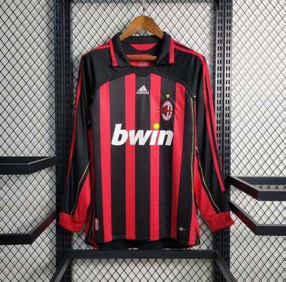 Retro 2006/07 AC Milan Home Long Sleeve Jersey