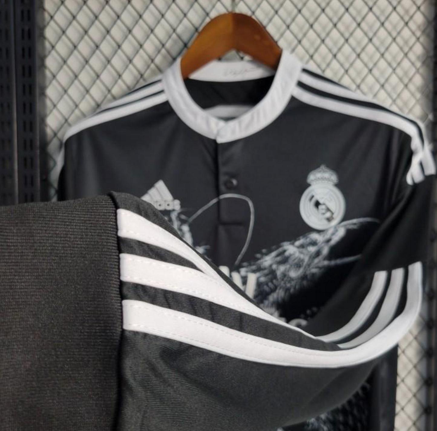 Retro 14/15 Real Madrid Third Black Dragon Long Sleeve Jersey