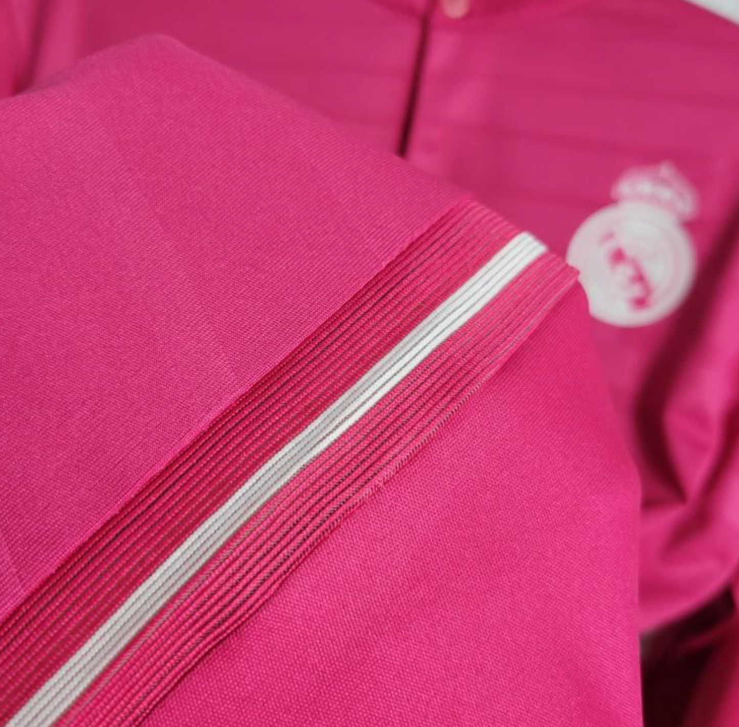 Retro 14/15 Real Madrid Away Pink Long Sleeve Jersey