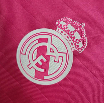 Retro 14/15 Real Madrid Away Pink Long Sleeve Jersey