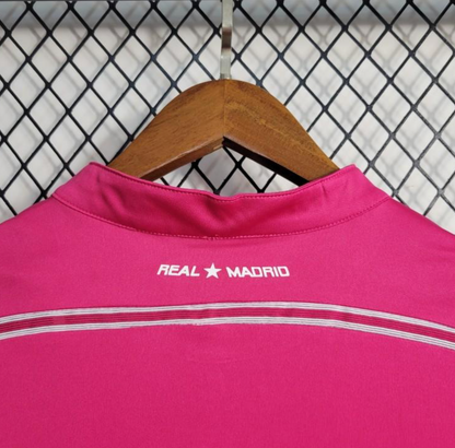 Retro 14/15 Real Madrid Away Pink Long Sleeve Jersey