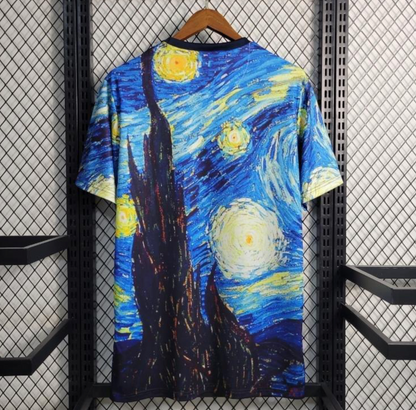 23/24 AJAX X Vincent Van Gogh Vincent Van Gogh Oil Painting Starry Night T-Shirts