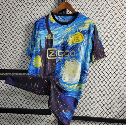 23/24 AJAX X Vincent Van Gogh Vincent Van Gogh Oil Painting Starry Night T-Shirts