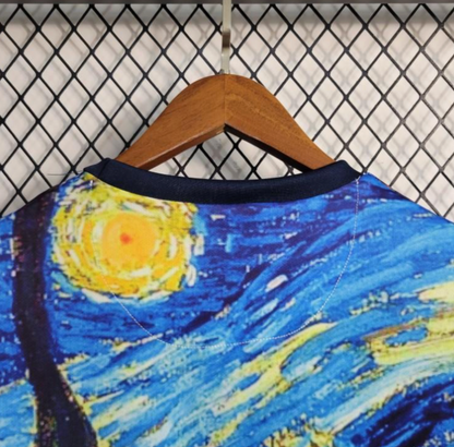 23/24 AJAX X Vincent Van Gogh Vincent Van Gogh Oil Painting Starry Night T-Shirts