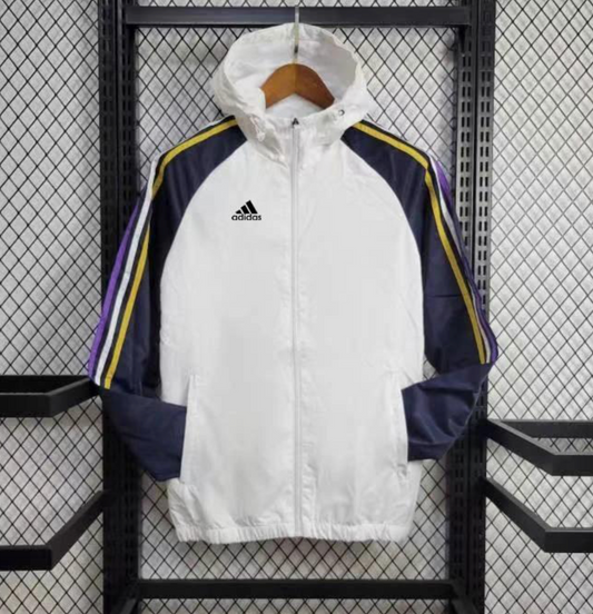 24/25 Adidas White Windbreaker