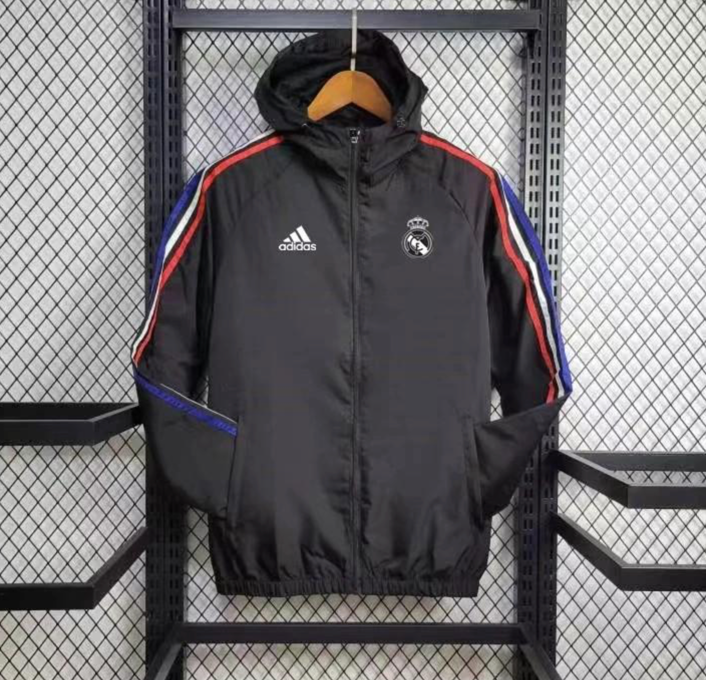 24/25 Real Madrid Black Windbreaker