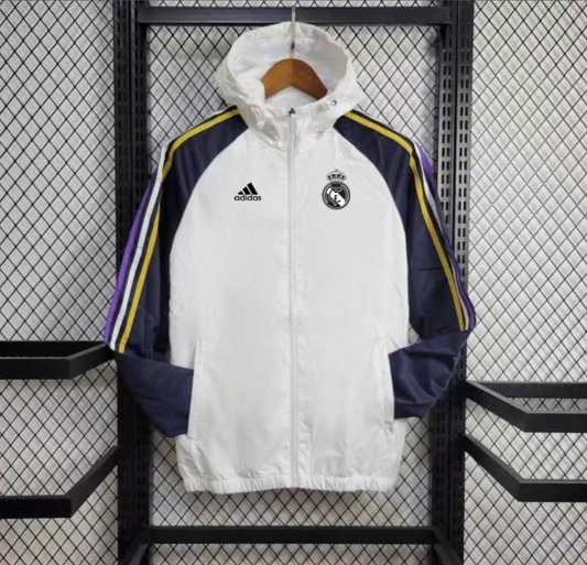 24/25 Real Madrid White Windbreaker