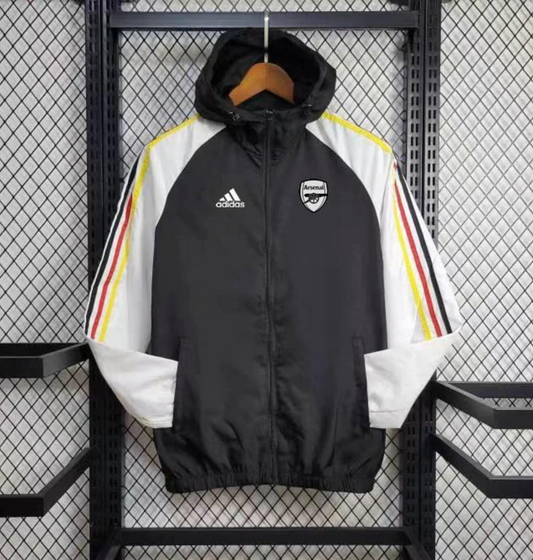 24/25 Arsenal Black/White Windbreaker