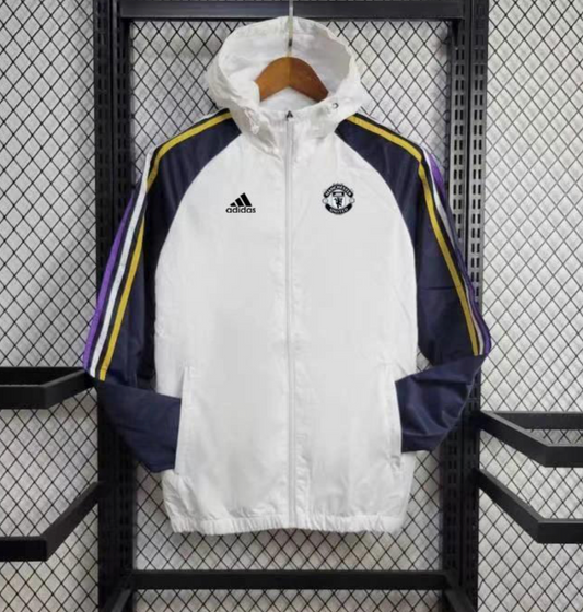 24/25 Manchester United White Windbreaker