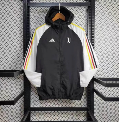 24/25 Juventus Black/White Windbreaker