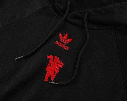 24/25 Manchester United Black Hoodie Jacket + Long Pants