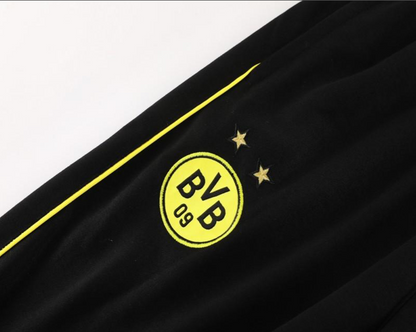 24/25 Borussia Dortmund Black Hoodie Full Zipper Jacket + Long Pants