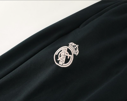 24/25 Real Madrid Light Yellow Hoodie Jacket + Long Pants