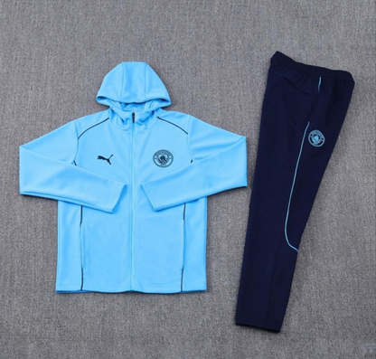 24/25 Manchester United Skyblue Full Zipper Jacket + Long Pants