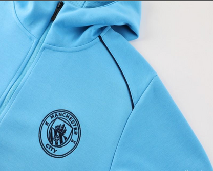 24/25 Manchester United Skyblue Full Zipper Jacket + Long Pants