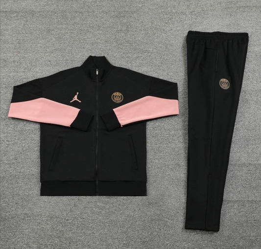 24/25 PSG Black Full Zipper Jacket + Long Pants