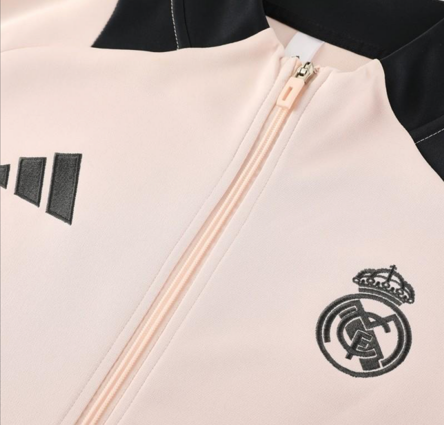 24/25 Real Madrid Pink/Black Full Zipper Jacket + Long Pants