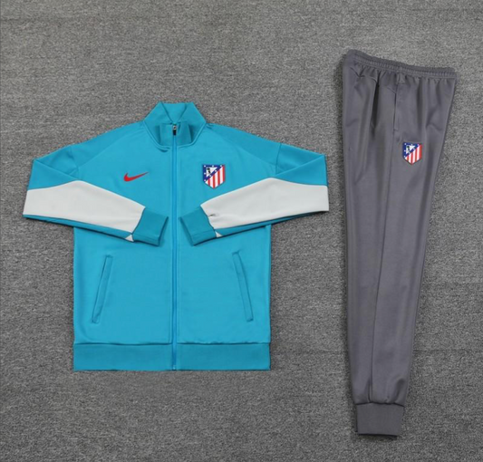 24/25 Atletico Madrid Blue Full Zipper Jacket + Long Pants