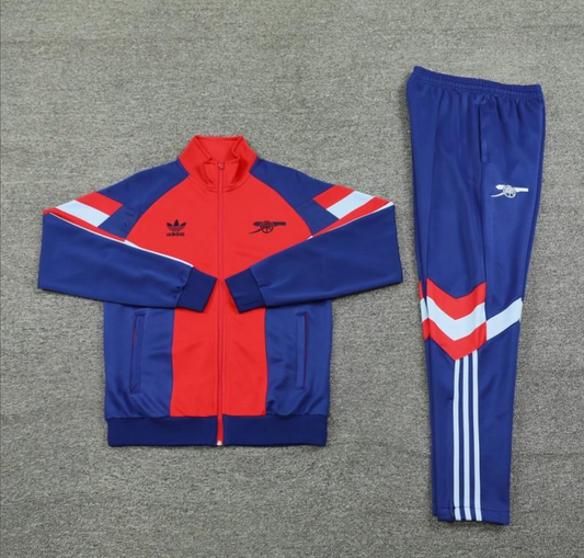 24/25 Arsenal Blue/Red Full Zipper Jacket + Long Pants