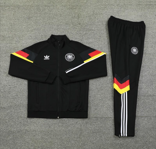 2024 Germany Black Full Zipper Jacket + Long Pants