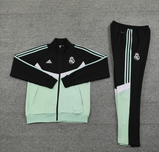 24/25 Real Madrid Green/Black Full Zipper Jacket + Long Pants