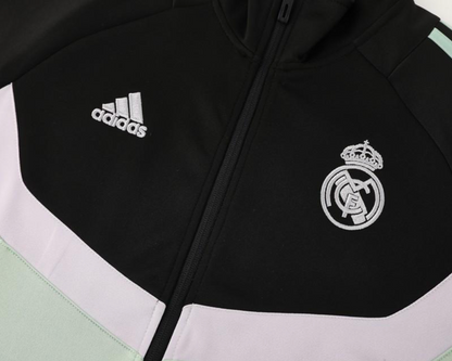 24/25 Real Madrid Green/Black Full Zipper Jacket + Long Pants